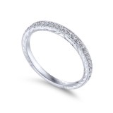 Gabriel & Co. 14k White Gold Victorian Eternity Wedding Band photo 3