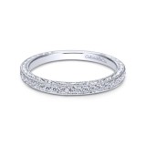 Gabriel & Co. 14k White Gold Victorian Eternity Wedding Band photo