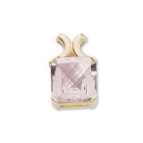 14K Yellow Gold 14mm Checkerboard Cushion-Rose Quartz Pendant photo