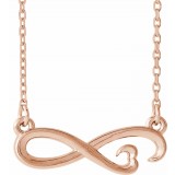 14K Rose Infinity-Inspired Heart 16-18 Necklace photo