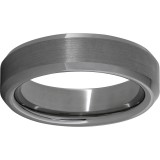 Rugged Tungsten  6mm Beveled Edge Band with Satin Finish photo