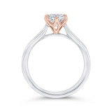 Shah Luxury 14K Two-Tone Gold Oval Diamond Solitaire Engagement Ring  (Semi-Mount) photo 4