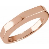 14K Rose Stackable Geometric Ring photo