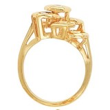 14K Yellow Freeform Ring photo 2