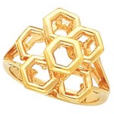 14K Yellow Freeform Ring photo