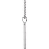 14K White 1/5 CTW Black Diamond Triangle 24 Necklace photo 2