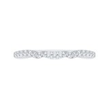 Shah Luxury 14K White Gold Round Diamond Wedding Band photo