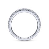 Gabriel & Co. 14k White Gold Contemporary Anniversary Wedding Band photo 2