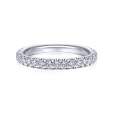 Gabriel & Co. 14k White Gold Contemporary Anniversary Wedding Band photo