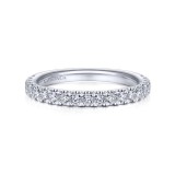 Gabriel & Co. 14k White Gold Contemporary Anniversary Wedding Band photo