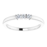 14K White 1/6 CTW Diamond Anniversary Band photo 3