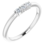 14K White 1/6 CTW Diamond Anniversary Band photo