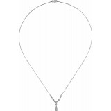 14K White 1/4 CTW Diamond Y 18 Necklace photo 2