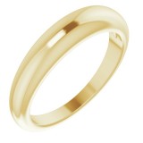 14K Yellow 4 mm Petite Dome Ring photo