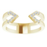 14K Yellow 1/8 CTW Diamond Geometric Ring photo 3