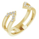 14K Yellow 1/8 CTW Diamond Geometric Ring photo