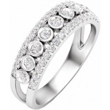 14K White 1/2 CTW Diamond Anniversary Band photo