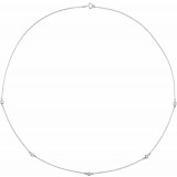 14K White 1/4 CTW Diamond 5-Station 18 Necklace photo