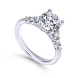 Gabriel & Co. 14k White Gold Contemporary Straight Engagement Ring photo 3