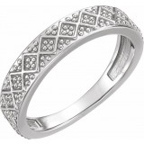 14K White Stackable Ring photo