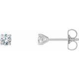 14K White 1/5 CTW Diamond 4-Prong Cocktail-Style Earrings photo