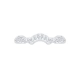Shah Luxury Round Diamond Wedding Band In 14K White Gold photo