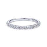 Gabriel & Co. 14k White Gold Contemporary Anniversary Wedding Band photo