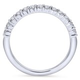 Gabriel & Co. 14k White Gold Contemporary Anniversary Wedding Band photo 2