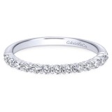 Gabriel & Co. 14k White Gold Contemporary Anniversary Wedding Band photo