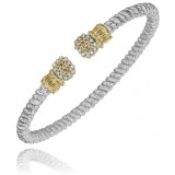 Vahan 14k Gold & Sterling Silver Diamond Bracelet photo