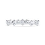 Shah Luxury 14K White Gold Round Cut Diamond Wedding Band photo