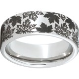 Serinium Pipe Cut Band with Fall Foliage Laser Engraving photo