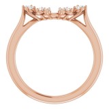 14K Rose 1/10 CTW Diamond Matching Band photo 2