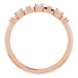 14K Rose 1/6 CTW Diamond Anniversary Band photo 2