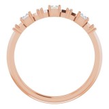 14K Rose 1/6 CTW Diamond Anniversary Band photo 2