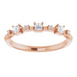 14K Rose 1/6 CTW Diamond Anniversary Band photo 3