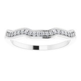 14K White .08 CTW Diamond Matching Band photo 3