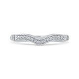 Shah Luxury 14K White Gold Round Diamond Wedding Band photo