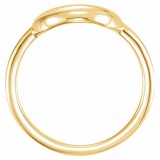 14K Yellow Circle Ring photo 2