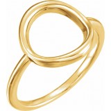 14K Yellow Circle Ring photo