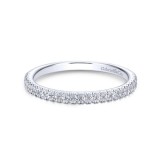 Gabriel & Co. 14k White Gold Contemporary Anniversary Wedding Band photo