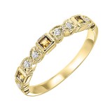 Gems One 10Kt Yellow Gold Diamond (1/10Ctw) & Citrine (1/6 Ctw) Ring photo