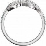14K White 1/3 CTW Diamond Knot Ring photo 2