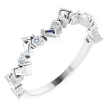 14K White 1/3 CTW Diamond Anniversary Band photo