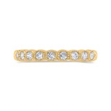 Shah Luxury Round Half-Eternity Diamond Wedding Band In 14K Yellow Gold photo