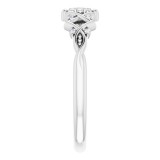 14K White .06 CTW Diamond Vintage-Inspired Ring photo 4