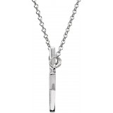 14K White Star 16 Necklace photo 2