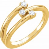 14K Yellow 1/5 CTW Diamond Freeform Ring photo