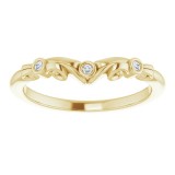 14K Yellow .03 CTW Diamond Matching Band photo 3