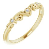 14K Yellow .03 CTW Diamond Matching Band photo